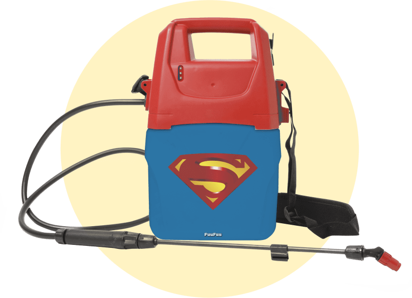 Pulverizador de agua superman
