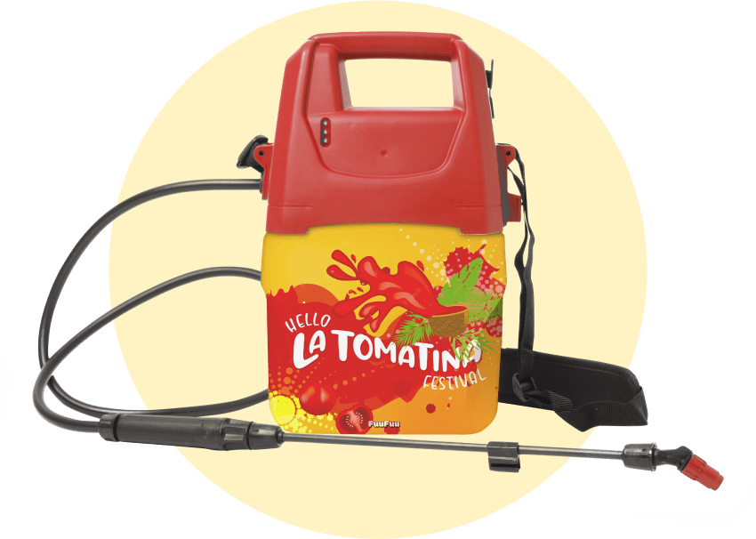 Pulverizador de agua tomatina buñol